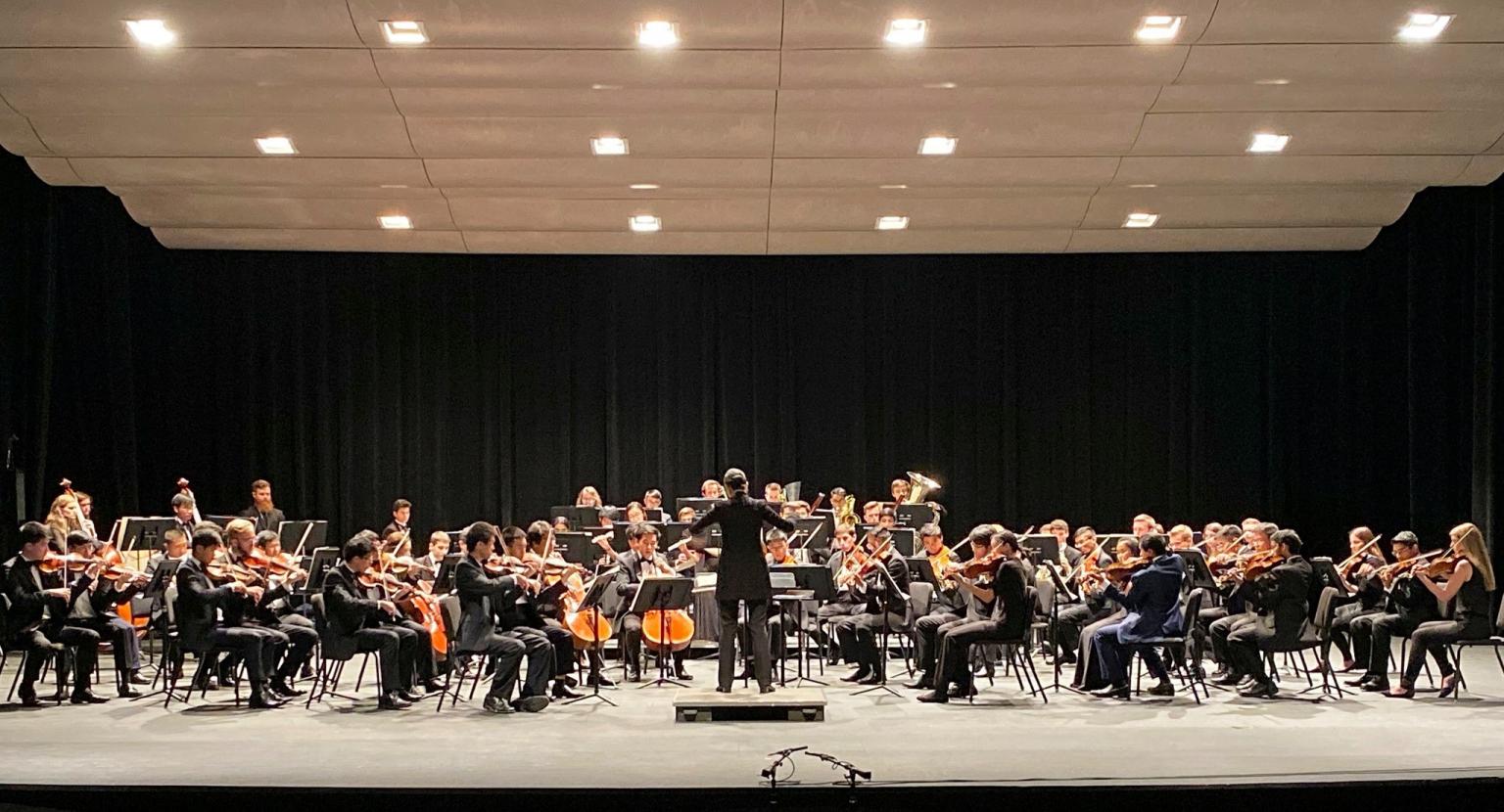 GT Symphony Orchestra performing on Ferst stage