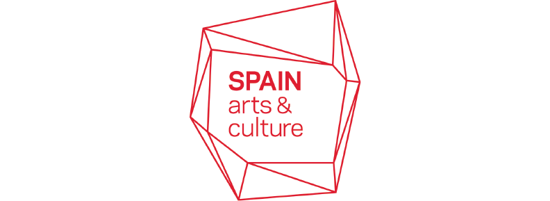 Logo for the Spanish Embassy. Text: Spain arts and culture