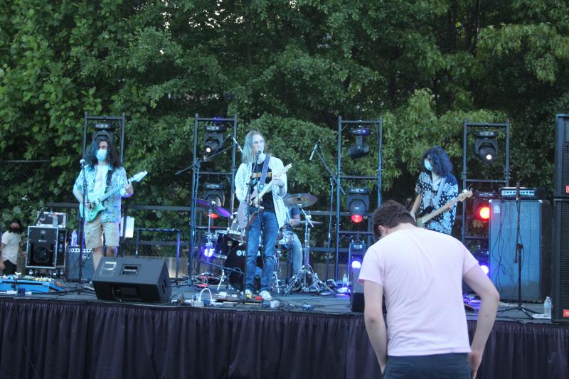 Students playing at the 1000 Couches outdoor show