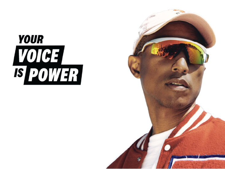 Pharrell and Your Voice is Power logo